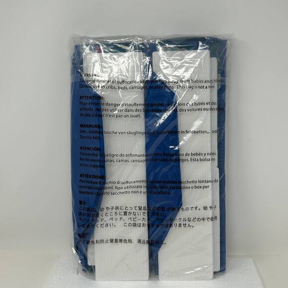 Lug Trolley 2pc - 6 Pocket Drawer Organizers Tropical Birds Parrots Blue Craft - Picture 2 of 4